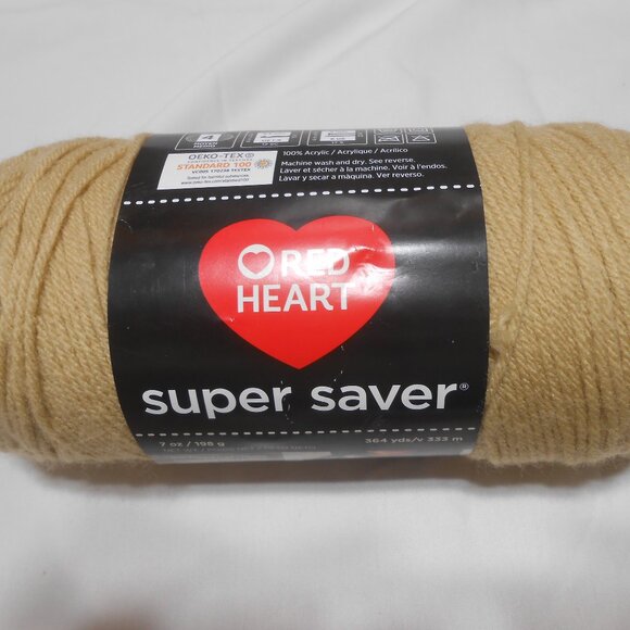 NEW RED HEART SUPER SAVER 7OZ. 364 YDS YARN BUFF CHAMOIS BEIGE MEDIUM 4 🧶 - Picture 1 of 9